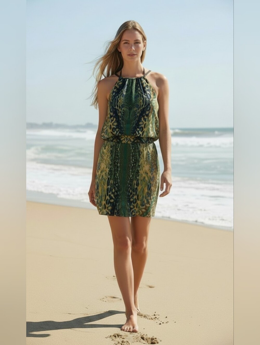 B Smart Halter Mini Dress, NWOT, Sz S